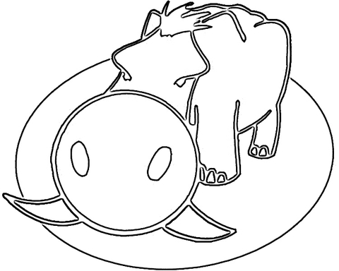 Nose Of Wild Boar  Coloring Page